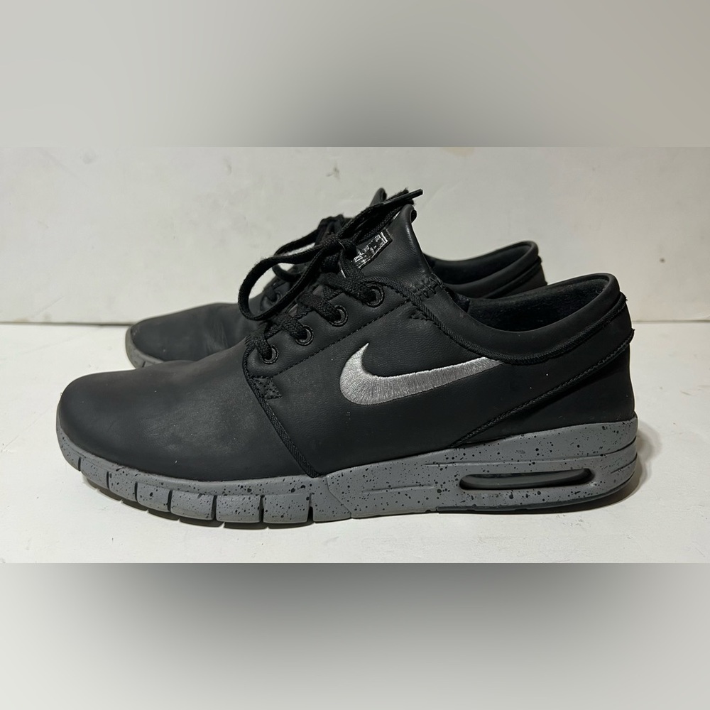 Nike Stefan Janoski Max Premium Leather QS 'NYC' Men's 9 Black Grey